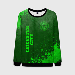 Свитшот мужской Leicester City - green gradient вертикально, цвет: 3D-черный