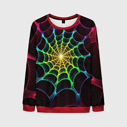 Свитшот мужской Психоделика текстура фрактал, цвет: 3D-красный