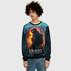 Свитшот мужской Stalker 2 радиоактивный дым, цвет: 3D-черный — фото 2