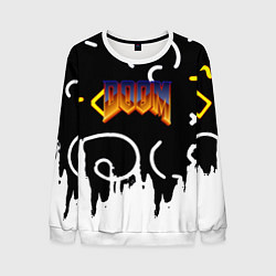 Свитшот мужской Doom game pattern, цвет: 3D-белый