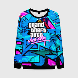 Свитшот мужской GTA vice city steel grafity, цвет: 3D-черный