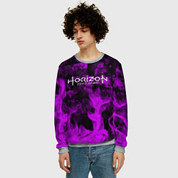 Свитшот мужской Horizon: Zero Dawn flame neon steel, цвет: 3D-меланж — фото 2