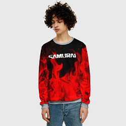 Свитшот мужской Samurai fire red, цвет: 3D-меланж — фото 2