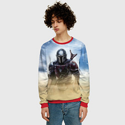 Свитшот мужской Дин Джарин - Мандалорец, цвет: 3D-красный — фото 2