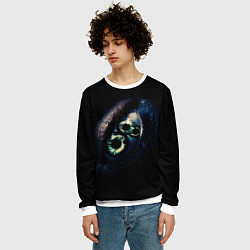 Свитшот мужской Глаз из фильма субстанция, цвет: 3D-белый — фото 2
