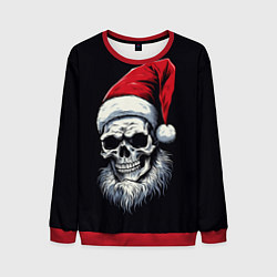 Свитшот мужской Santa skull, цвет: 3D-красный