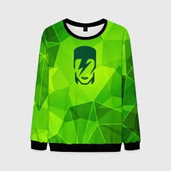 Свитшот мужской David Bowie green poly, цвет: 3D-черный