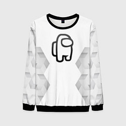 Свитшот мужской Among Us white poly, цвет: 3D-черный