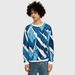 Свитшот мужской Геометрический камуфляж, цвет: 3D-белый — фото 2