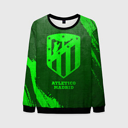 Свитшот мужской Atletico Madrid - green gradient, цвет: 3D-черный