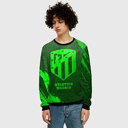 Свитшот мужской Atletico Madrid - green gradient, цвет: 3D-черный — фото 2