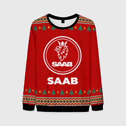 Свитшот мужской Saab new year, цвет: 3D-черный