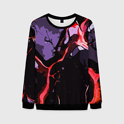 Свитшот мужской Красный разлом в камне, цвет: 3D-черный