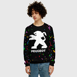 Свитшот мужской Peugeot конфети, цвет: 3D-черный — фото 2