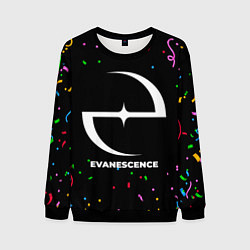 Свитшот мужской Evanescence конфети, цвет: 3D-черный