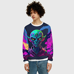 Свитшот мужской Чужак с другой планеты, цвет: 3D-белый — фото 2