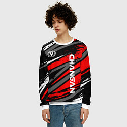 Свитшот мужской Changan - Red sport, цвет: 3D-белый — фото 2