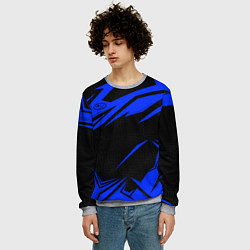 Свитшот мужской Субару - синий, цвет: 3D-меланж — фото 2