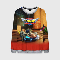 Свитшот мужской Team Sonic racing - video game, цвет: 3D-меланж