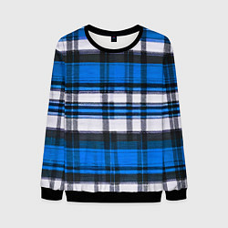 Мужской свитшот Сине-белая ткань в клетку