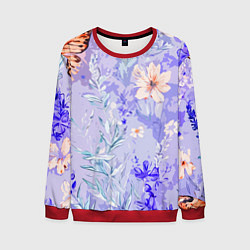 Мужской свитшот Растения на розовом фоне