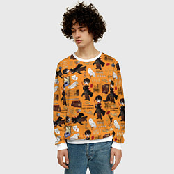 Свитшот мужской Гарри Поттер паттерн, цвет: 3D-белый — фото 2