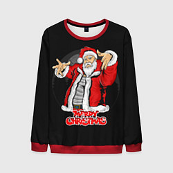 Свитшот мужской Дед мороз веселый, цвет: 3D-красный