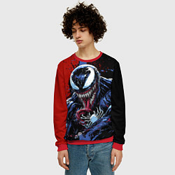 Свитшот мужской Веном черно красный, цвет: 3D-красный — фото 2