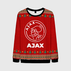 Свитшот мужской Ajax new year, цвет: 3D-черный