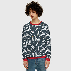 Свитшот мужской Гарри Поттер - паттерн c Буклей и письмом, цвет: 3D-красный — фото 2