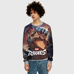 Свитшот мужской Персонажи Marvel rivals, цвет: 3D-меланж — фото 2