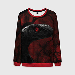 Мужской свитшот Черная змея киберпанк