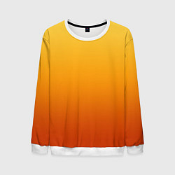 Свитшот мужской Градиент мягкий жёлто-оранжевый, цвет: 3D-белый
