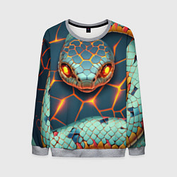 Мужской свитшот Snake cyberpunk style