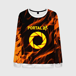 Свитшот мужской Portal flame steel, цвет: 3D-белый