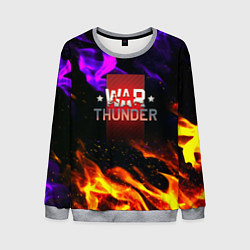 Свитшот мужской Warthunder neon flame, цвет: 3D-меланж