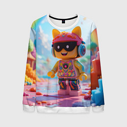 Свитшот мужской Роблокс в солнечных очках, цвет: 3D-белый