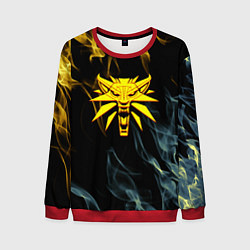 Свитшот мужской Ведьмак огненный стиль, цвет: 3D-красный