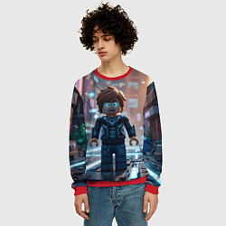 Свитшот мужской Roblox испуганный человечек, цвет: 3D-красный — фото 2