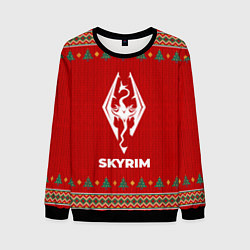 Свитшот мужской Skyrim new year, цвет: 3D-черный