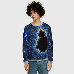 Свитшот мужской Психоделика абстракця, цвет: 3D-меланж — фото 2