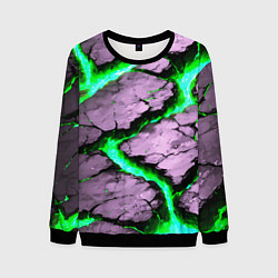 Мужской свитшот Треснувший камень зелёный