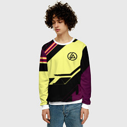 Свитшот мужской Linkin park geometry steel, цвет: 3D-белый — фото 2