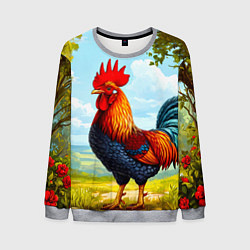 Свитшот мужской Петушок, цвет: 3D-меланж