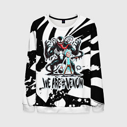 Свитшот мужской Rick Sanchez - we are Venom meme, цвет: 3D-белый