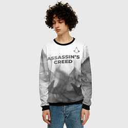 Свитшот мужской Assassins Creed - white gradient посередине, цвет: 3D-черный — фото 2