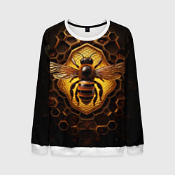 Свитшот мужской Золотая пчела, цвет: 3D-белый