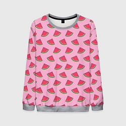 Мужской свитшот Дольки арбуза розовый