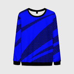 Мужской свитшот Синий ультрамарин полосы абстракция