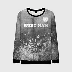 Свитшот мужской West Ham - grey gradient посередине, цвет: 3D-черный